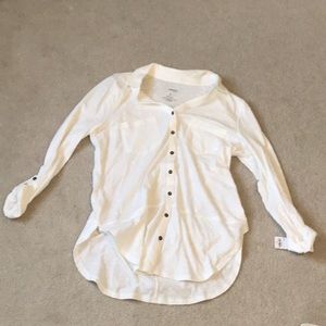 White long sleeve button up